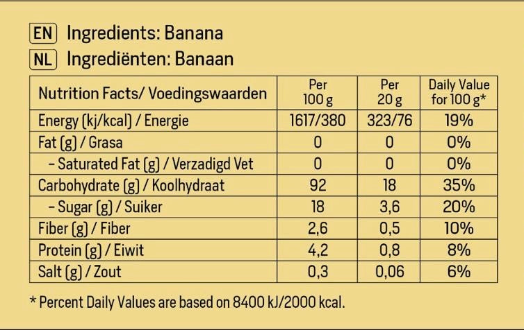 Gevriesdroogde Banaan